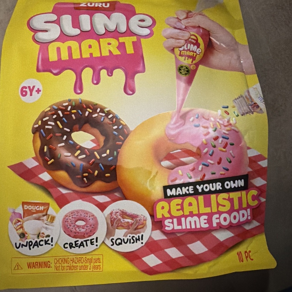ZURU SLIME MART Small Bag DONUTS DIY Pretend Play Food 10 Piece Set